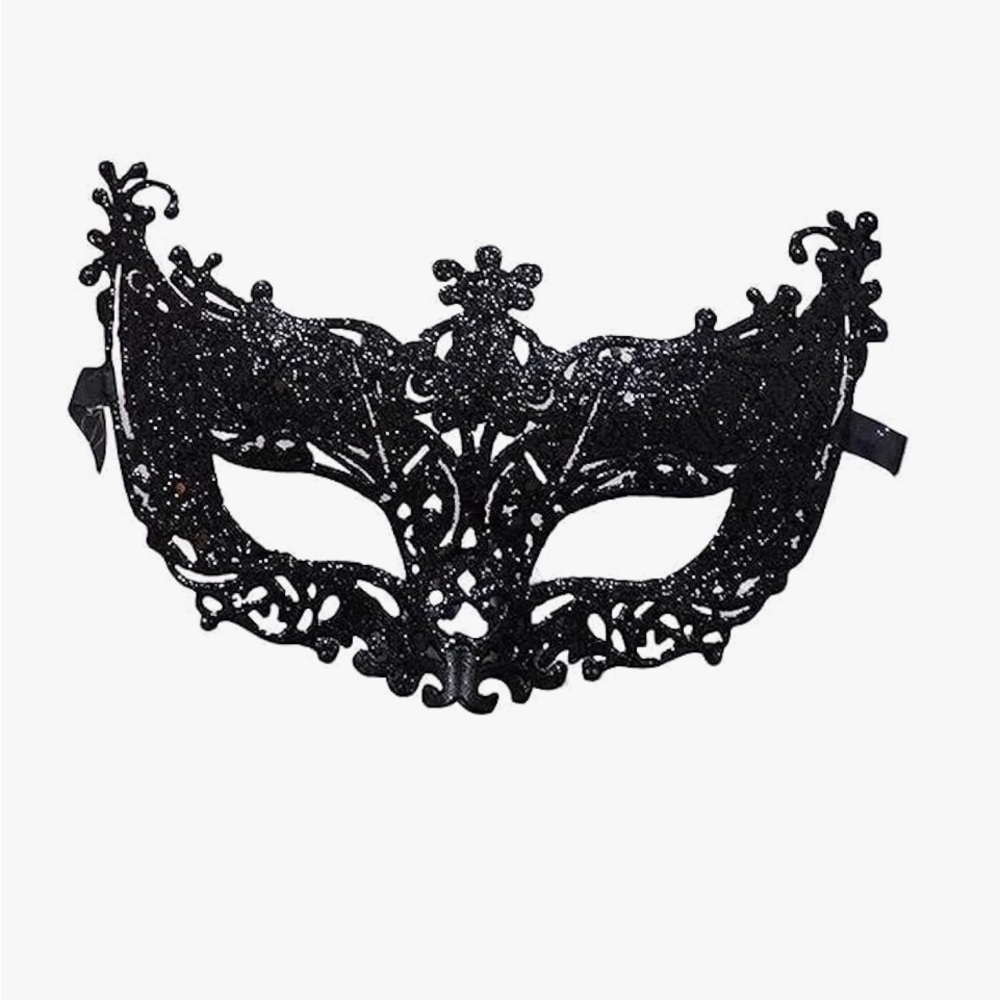 Elegant Black Lace Masquerade Mask - Picture 2 of 7